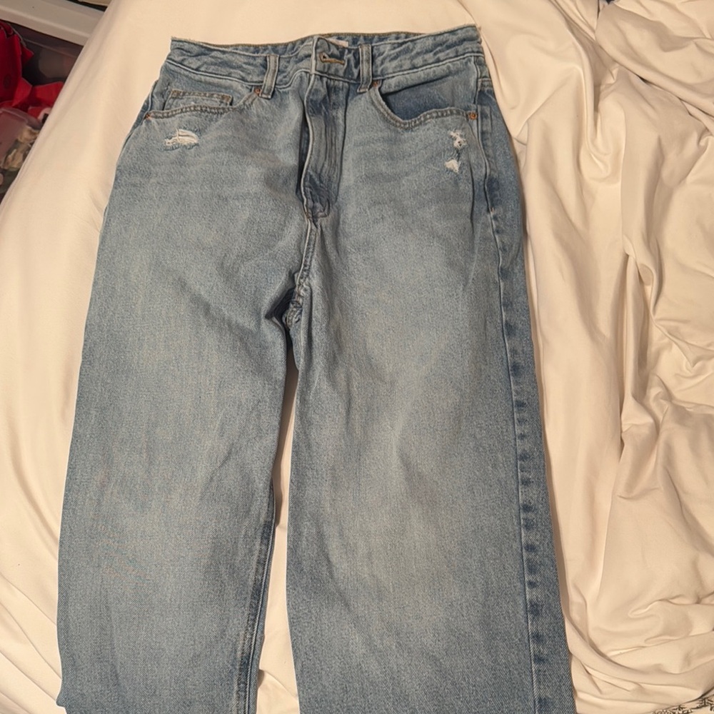 Distressed Light Wash Jeans